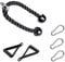 Triceps Push Pull Down Rope Cord for Multi Gym & 2x Multifunctional Powerful Handle Cable Attachment Complete with Snap Hook Carabiner, Arm Strength Training Equipment Combinations for Pilates