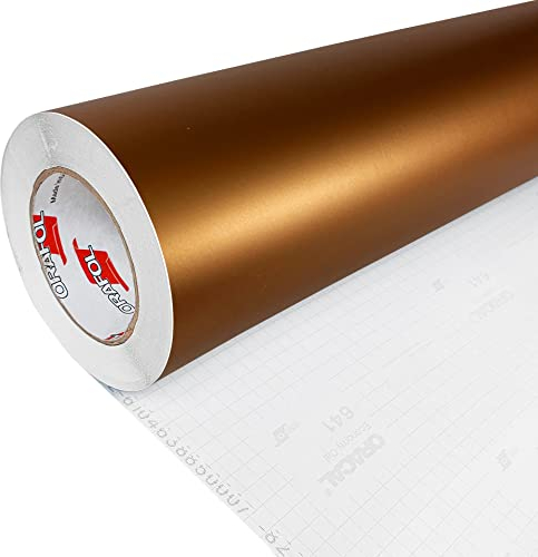 DecoMeister Möbelfolie selbstklebend 100x100 cm | Einfarbig Klebefolie für Möbel | Klebefolie Möbel - einfache Anwendung, ideal für die Renovierung von Küche oder Bad | Möbelfolie | Kupfer Matt
