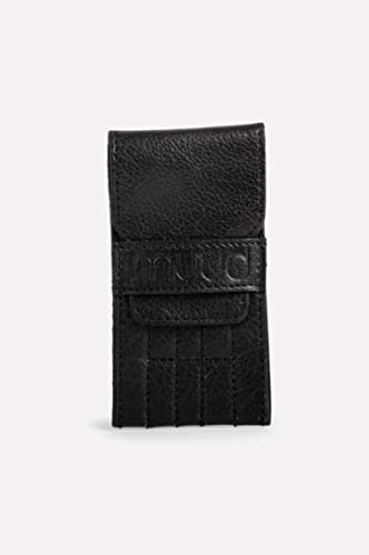 muud Eva handgefertigtes Lederetui für Nadeln Black