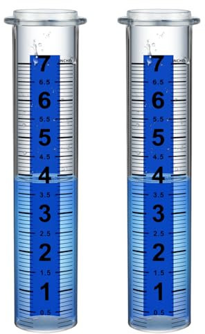 Regenmesser Ersatzrohr, genaue Regenmesser im Freien Best Rated, 7“ Kapazität Regenmesser Rohr Ersatz für Hof & Garten, Wasserzähler für Regen