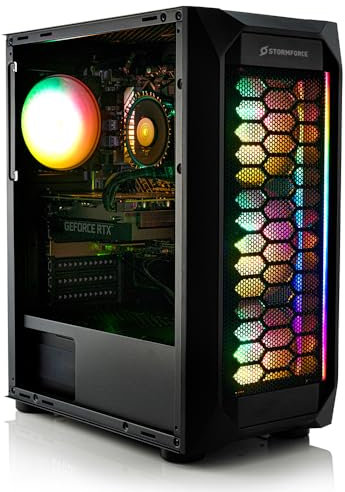 Stormforce Crystal Gaming PC – NVIDIA GeForce RTX 4070 12GB, Intel Core i5-13400F, 2TB SSD, 16GB RAM, WiFi 5, Windows 11, COUGAR MX410 ARGB Case (Amazon Exclusive)