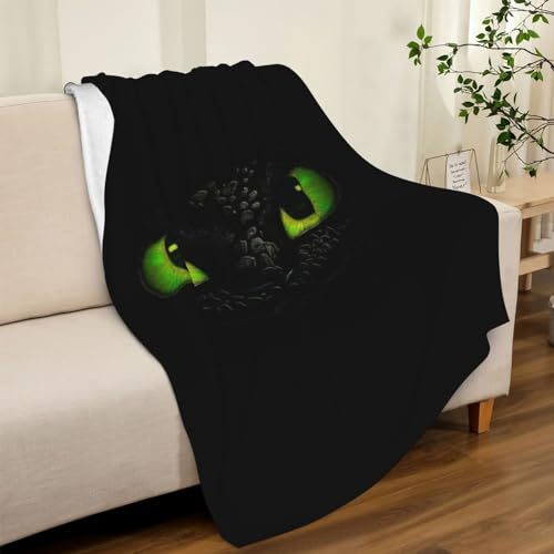 Kuscheldecke XXL Wolldecke 220x240 Flauschige Decke Schwarz Leichte Warme Tier Decke Winter Decke Flauschige Bettwäsche (Dragon,130x150 cm)