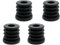 Design61 Lot de 4 bouchons d'ajustement pour tube rond avec filetage en plastique injecté Ø 35 mm 1,5-2 mm avec filetage intérieur M8