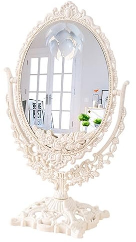 DOITOOL Schreibtischspiegel Mit Verstellbarem Spiegel Glasspiegel Fürs Schlafzimmer Schminkspiegel Mit Rotationssfunktion Kosmetikspiegel Für Schreibtisch Tragbarer Spiegel Für Schminktisc