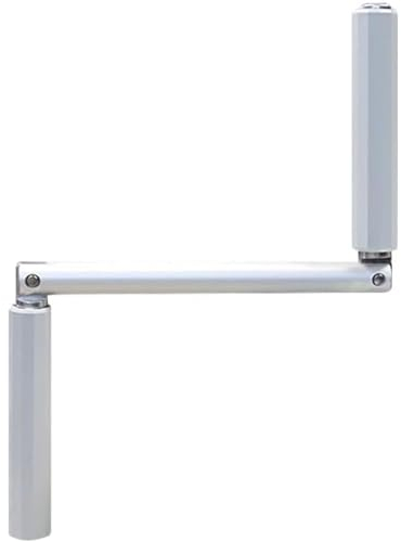 Poignée de Manivelle Articulée - Tourillon Diamètre Ø12 mm - Gris - Aluminium - Longueur 140 mm - pour Volet Roulant Manuel - Mécanisme de Volet Roulant et Store - Geiger - Fabrication Allemagne