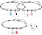 HEYEJET Freundschaft Armbänder Set - 3 Stück Passende Herz Anhänger für Besten Freund - Geschenke für Mädchen und Frauen - Originelle Idee für Freundschaft Schmuck