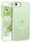 GUAGUA iPhone 6/6S/7/8/SE 2022/2020 Magnetic Case, 4.7 Inch, Translucent Light Green, TPU Material, Slim Shockproof Protective Phone Case
