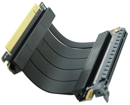 Sintech PCIe 4.0 16X Riser Cable,PCI-E Express X16 Extension Card, Compatible with Compatible with PCIE GEN 4.0 GPU RTX4090-RTX3060 RX7900 RX6950XT-RX6500XT(180Degree 10cms)