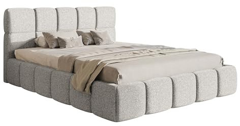 Selsey Bett Polsterbett 180 x 200 cm Hydrophobe Chenille Cloudy Hellgrau