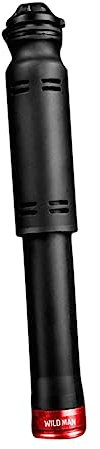 WOONEKY Mini Fahrradpumpe Für Mountainbikes Tragbare Hochdruck Luftpumpe Kompatibel Mit Presta Und Schrader Ventilen Leicht Und Robust Rot + Schwarz 1 Stück