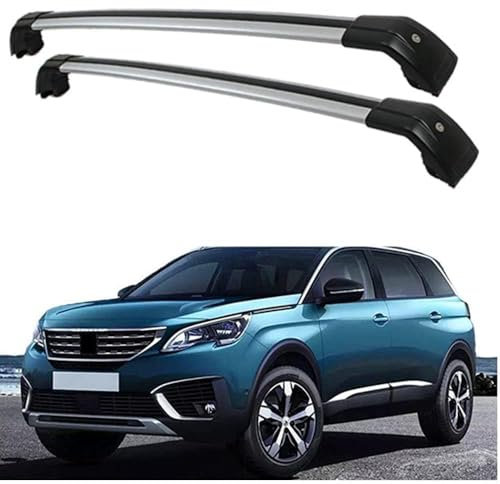 CCLXWY 2 Pièces Barres De Toit Transversales Porte-Bagages Voiture en Aluminium pour Peugeot 5008 II 2016-2022,A