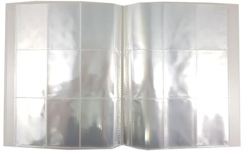 QILZO® Album de Fundas para cartas 30 páginas, Album de Cartas Colección Álbum Collection, 270 cuadrículas para Cartas, Género Neutro, Cromos, Álbum Transparente 30cm