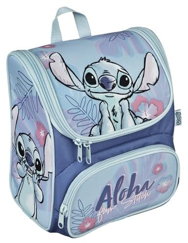 Scooli - CUTIE Vorschulranzen Stitch - Hauptfach und Vortasche - gepolsterte Träger und Rücken - Ideal für Kinder ab 3 Jahren