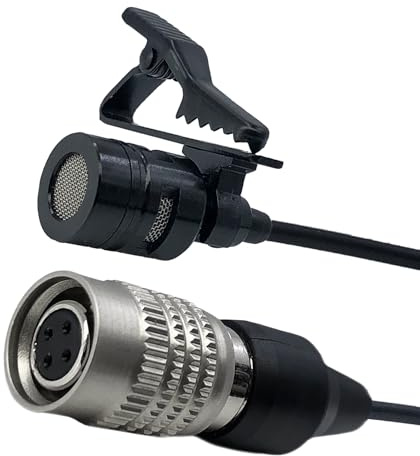 NewTH Micro cravate à condensateur unidirectionnel pour émetteur Audio-Technica ATW-110G, ATW-T310, ATW-T701, ATW-T1000, ATW-T1001, ATW-T1000 (Hirose 4 broches)