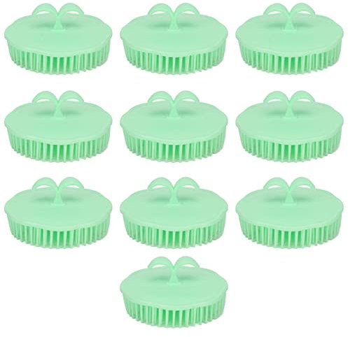 10pcs Scalp Massager Shampoo Brush | Soft Silicone Hair Scrubber for Dandruff Removal & Head Massage | Exfoliating Brush for Adults/Men/Women | Quality Material, Ergonomic