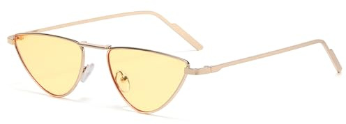 WDZAYXC Cat Eye Sonnenbrille mit Metallrahmen für Damen Herren | Retro, UV400-Schutz, Mode Brille