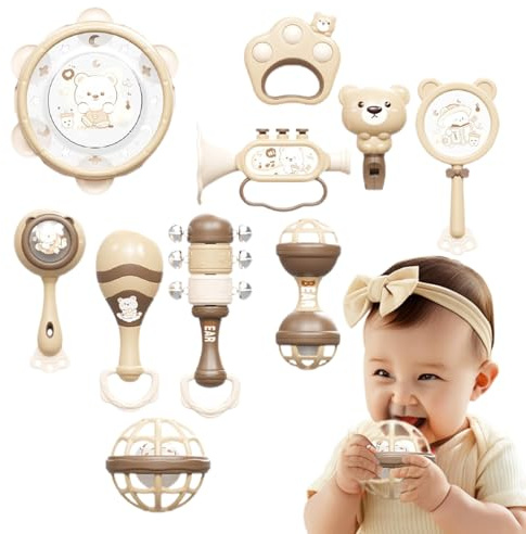 Percussion-Musik-Set – Rhythmus-Erkundungsteile, Handflächenklangelemente, kompaktes Transport-Set, taktile Klangobjekte | Home Freizeit ruhige Routinen Konzentration