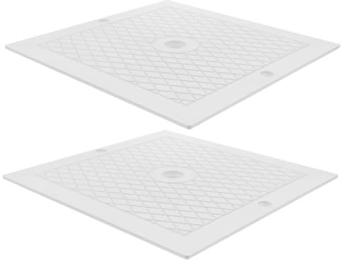 Didiseaon 2 Pezzi Coperchio Skimmer Piscina Quadrato 25x25 Cm in Pp Resistente per Sostituzione Coperchio Skimmer Fuori Terra e Interrata, Protezione da Detriti e Sicurezza Piscina