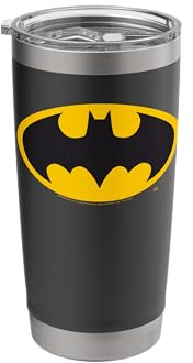 Batman Yellow Emblem Icon for Superhero Fans Stainless Steel Insulated Tumbler