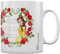 Beauty and the Beast Kaffeebecher Roses weiß