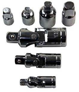 Bergen 7 Piece Universal Joint & Socket Wrench Adaptor Set 1258