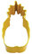 R&M - Emporte-pièce en forme d'ananas - Jaune - mesure 7,6 cm