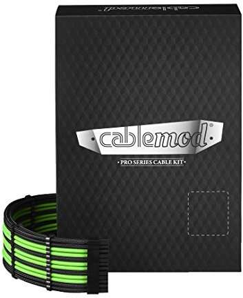 CableMod PRO ModMesh C-Series AXi, Hxi, RM Cable Kit - Black/Light Green