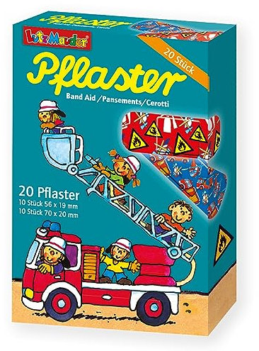 6 Stück Lutz Mauder 14515 Kinderpflaster Benni Brandmeister oder Feuerwehr