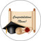 Graduation congratulations edible 7.5 inch cake topper wafer paper personalised