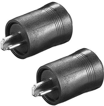 PerfectHD 2X DIN Lautsprecherstecker | mit Schraubschluss | Gerade | Boxen Audio Adapter Kabelanschluss Lautsprecher Stecker | Schwarz | 2 Stück
