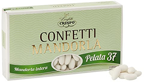 CRISPO ITALIENISCHE KONFETTI | Klassische Mandel | GESCHÄLT 37 | WEIß | 1 Kg