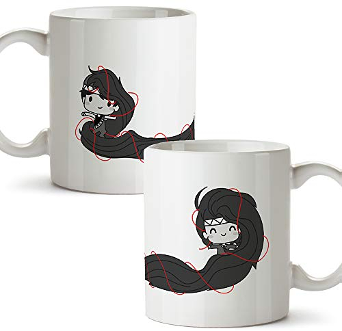 MUGFFINS (Pack 2 Tazas Tazas San Valentín - Enredado en el Pelo - Regalos Originales y Divertidos de Aniversario para Novios, Enamorados, Pareja...