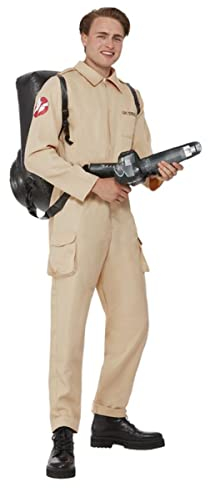 Smiffys Ghostbusterskostüm für Herren, Overall & aufblasbarer Rucksack