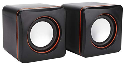 Hakeeta Mini Wired Speaker, 3.5mm Jack,USB port, for PC Computer, MP3, MP4, laptop(Black)