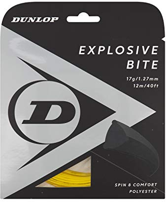 Dunlop Unisex-Adult Explosive Bite Tennis Racket String, Yellow, One Size