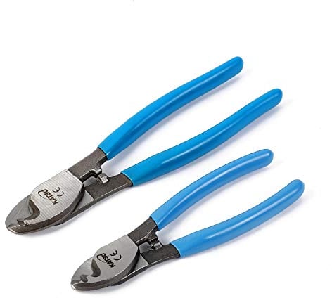 KATSU Pinces Coupe-Câbles Coupe Câbles à Dénuder 150mm (6) + 210mm (8), Pince Coupante Robuste pour Fils de Cuivre en Aluminium 417346