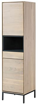 MASSIVMOEBEL24.DE Buffet 45x45 Acacia laqué Gris-Blanc Chicago #10