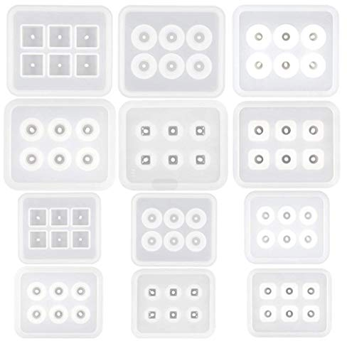 GUMEI 12 Stück/Set DIY Kristall Epoxidharz Form Armband Halskette Perlen Silikonform