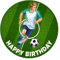 J&M DECO Tortenaufleger Fußball – essbare Tortendeko Ø 20 cm – Tortenbild für Jungen Geburtstag – Kuchen Dekoration mit Fußball-Motiv – Zuckerpapier – Made in EU
