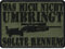 Bundeswehr Geschenk Aufnäher Was mich nicht umbringt, sollte rennen Army Tactical Morale Patch Militär Abzeichen Bundesheer Applikation zum annähen/aufbügeln | 70x50mm