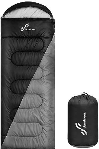 Schlafsack Outdoor für Camping: Sportneer 3-4 Jahreszeiten Sommerschlafsack Schlafsäcke Winter Sleeping Bag Kleines Packmaß Tragbar Ultraleicht 1,7kg Full Filling für Erwachsene Trekking Reise