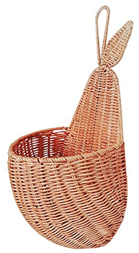 Keptfeet macetero para Colgar, Hecha a Mano para Colgar en la Pared, Mimbre Mimbre para Flores, Interior y Exterior, Decorativa para Montar en la Pared, Organizador Cesta