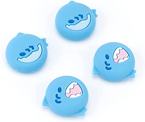 GeekShare Cute Silicone Joycon Thumb Grip Caps, Joystick Cover Compatible con Nintendo Switch/OLED/Switch Lite, 4PCS - Baby Shark