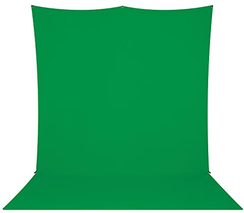 Westcott X-Drop Pro Wrinkle-Resistant Backdrop - Chroma-Key Green Screen Sweep (8' x 13')