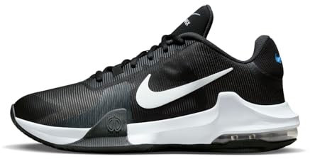 NIKE Men's Air Max Impact 4 Sneaker, Black/White-Anthracite-Racer Blue, 8 UK