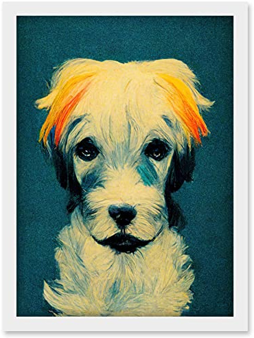 Doppelganger33 LTD Border Terrier Dog Artwork Framed Wall Art Print A4