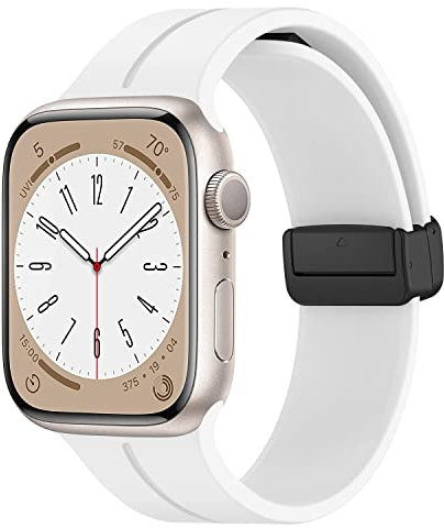 LEIXIUER Silicona Correa Compatible con Apple Watch 38mm 40mm 41mm 42mm 44mm 45mm 46mm 49mm,Pulsera Silicona para magnética para iWatch Ultra Series 10 9 8 7 6 5 4 3 SE