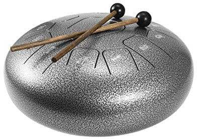 DIMAVERY TD-12, Steel Tongue Drum, silber