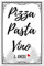 Küchenschild Pizza Pasta Vino & Amore - dekoratives Blechschild für Liebhaber der italienischen Küche - 20 cm x 30 cm