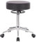 1stuff Profi Rollhocker Squash 40 Circle - ca. 53-73 cm Höhe - Drehhocker höhenverstellbar - Verstellring und Metallfuß - Praxis-Hocker und Arbeitshocker - Arzt-Hocker - Laborhocker mit Rollen Schwarz